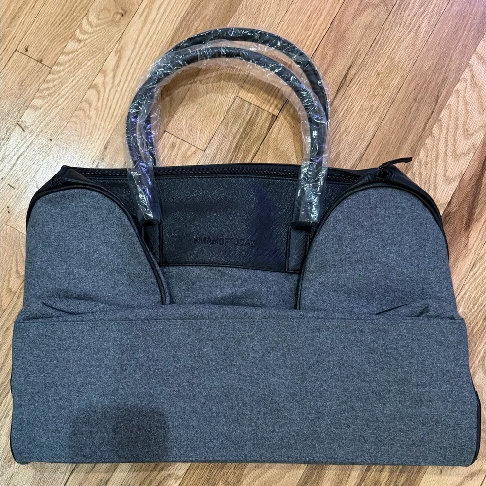 Hugo Boss Black and Gray Duffel/Weekender/Travel Bag